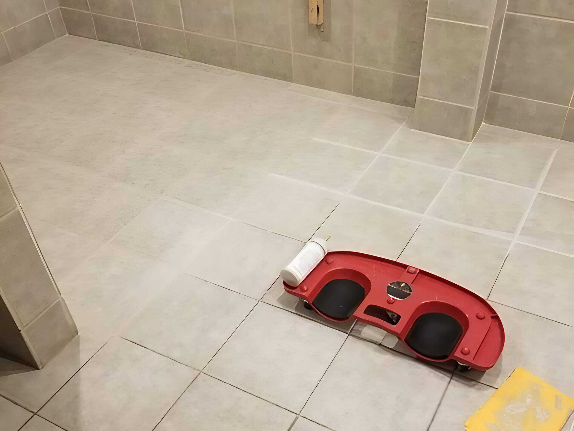 Before and after grout sealing example
